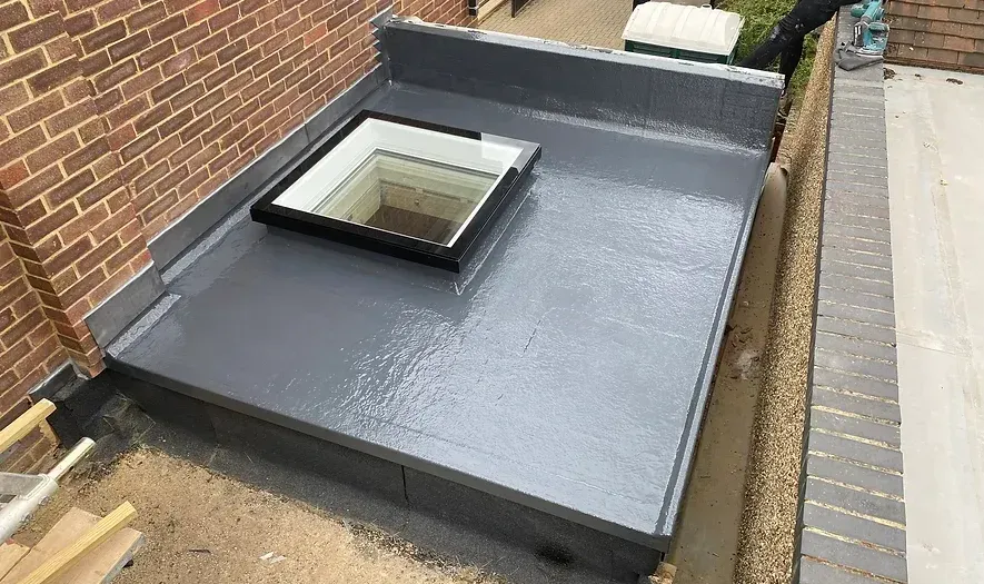 fibreglass roof on extension